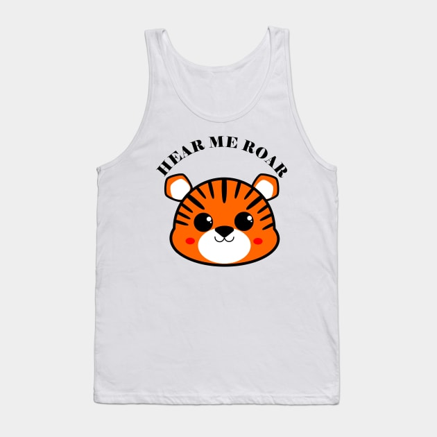 Kawaii Tiger Tank Top by Geoji 